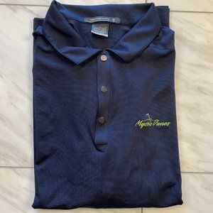 Nike Tiger Woods Platinum Golf Polo Blue Mystic Dunes Large L
